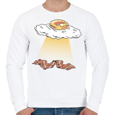 PRINTFASHION Tükörtojás ufo - Férfi pulóver - Fehér