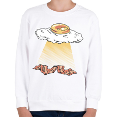 PRINTFASHION Tükörtojás ufo - Gyerek pulóver - Fehér