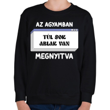 PRINTFASHION Túl sok ablak - Gyerek pulóver - Fekete gyerek pulóver, kardigán