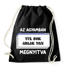 PRINTFASHION Túl sok ablak - Sportzsák, Tornazsák - Fekete tornazsák