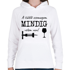 PRINTFASHION Túlélő csomag - Táska minta - Női kapucnis pulóver - Fehér