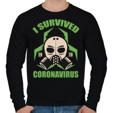 PRINTFASHION Túlélő - Férfi pulóver - Fekete