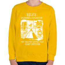 PRINTFASHION Túlélőtábor - Gyerek pulóver - Sárga gyerek pulóver, kardigán