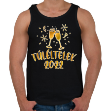 PRINTFASHION Túléltelek 2022 - Férfi atléta - Fekete atléta, trikó