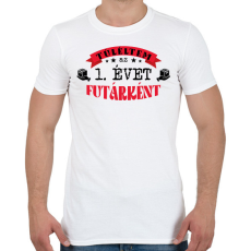 PRINTFASHION Túléltem futárként - számmal - Férfi póló - Fehér