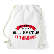 PRINTFASHION Túléltem futárként - számmal - Sportzsák, Tornazsák - Fehér tornazsák