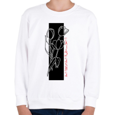 PRINTFASHION Tulipán perspective - Gyerek pulóver - Fehér gyerek pulóver, kardigán