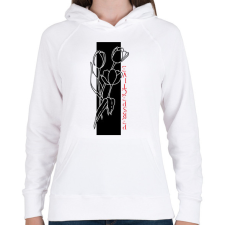 PRINTFASHION Tulipán perspective - Női kapucnis pulóver - Fehér női pulóver, kardigán