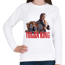 PRINTFASHION Tulsa King - Női pulóver - Fehér női pulóver, kardigán