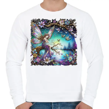 PRINTFASHION Tündér pillangókkal - Férfi pulóver - Fehér férfi pulóver, kardigán