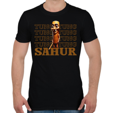 PRINTFASHION Tung tung tung sahur - Férfi póló - Fekete