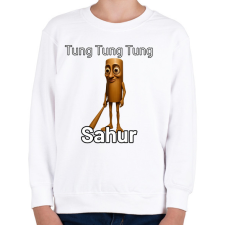 PRINTFASHION Tung Tung Tung Sahur - Gyerek pulóver - Fehér gyerek pulóver, kardigán