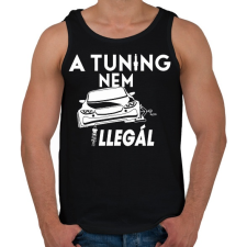 PRINTFASHION Tuning - Férfi atléta - Fekete atléta, trikó