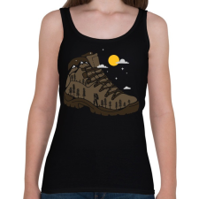 PRINTFASHION Túra bakancs - Női atléta - Fekete női trikó