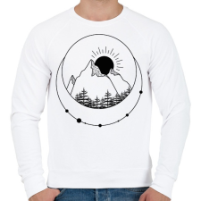 PRINTFASHION Túra - Tájkép - Férfi pulóver - Fehér férfi pulóver, kardigán