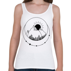 PRINTFASHION Túra - Tájkép - Női atléta - Fehér