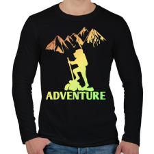PRINTFASHION túrázás - Férfi hosszú ujjú póló - Fekete férfi póló
