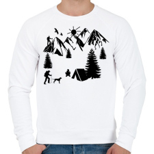 PRINTFASHION túrázás - Férfi pulóver - Fehér férfi pulóver, kardigán