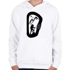 PRINTFASHION Túrázás  - Gyerek kapucnis pulóver - Fehér gyerek pulóver, kardigán