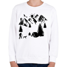 PRINTFASHION túrázás - Gyerek pulóver - Fehér