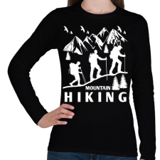PRINTFASHION túrázás - Női hosszú ujjú póló - Fekete női póló