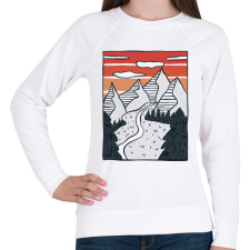 PRINTFASHION Túrázás - Női pulóver - Fehér női pulóver, kardigán