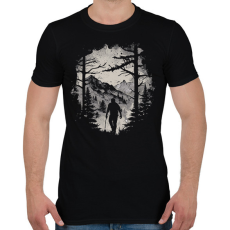PRINTFASHION Túrázó a hegyekben - Férfi póló - Fekete