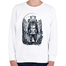 PRINTFASHION Túrázó capybara - Gyerek pulóver - Fehér gyerek pulóver, kardigán