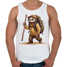 PRINTFASHION Túrázó lajhár - Férfi atléta - Fehér