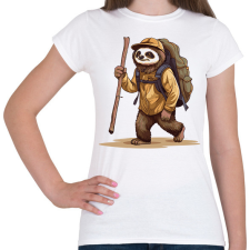 PRINTFASHION Túrázó lajhár - Női póló - Fehér női póló