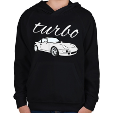 PRINTFASHION Turbo - Gyerek kapucnis pulóver - Fekete