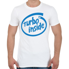 PRINTFASHION Turbo inside - Férfi póló - Fehér férfi póló