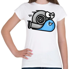 PRINTFASHION Turbócsiga - Női póló - Fehér női póló