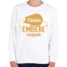 PRINTFASHION Tüskés embere vagyok - Névvel - Gyerek pulóver - Fehér gyerek pulóver, kardigán