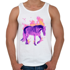 PRINTFASHION Tüzes ló - Férfi atléta - Fehér atléta, trikó