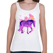 PRINTFASHION Tüzes ló - Női atléta - Fehér női trikó