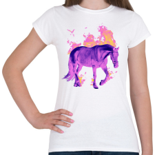 PRINTFASHION Tüzes ló - Női póló - Fehér női póló