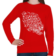 PRINTFASHION Tűzfarkas - Női pulóver - Piros női pulóver, kardigán