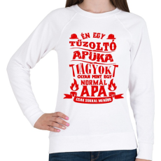 PRINTFASHION Tűzoltó Apuka - Női pulóver - Fehér