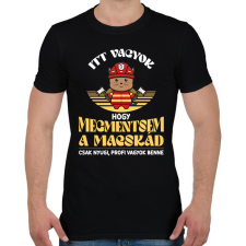 PRINTFASHION Tűzoltó cica - Férfi póló - Fekete férfi póló