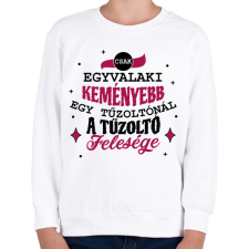 PRINTFASHION Tűzoltó felesége - Gyerek pulóver - Fehér gyerek pulóver, kardigán