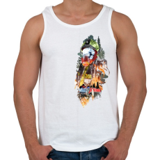 PRINTFASHION Tűzoltó - Férfi atléta - Fehér