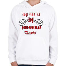 PRINTFASHION Tűzoltó - Gyerek kapucnis pulóver - Fehér