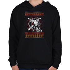 PRINTFASHION Tűzoltó karácsony - Gyerek kapucnis pulóver - Fekete gyerek pulóver, kardigán