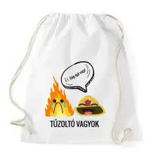 PRINTFASHION Tűzoltó - Sportzsák, Tornazsák - Fehér tornazsák