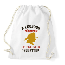 PRINTFASHION Tűzoltó szülinapja december - Sportzsák, Tornazsák - Fehér tornazsák