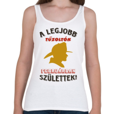 PRINTFASHION Tűzoltó szülinapja február - Női atléta - Fehér női trikó