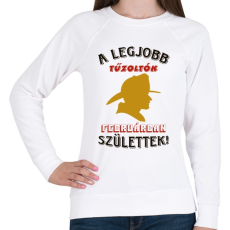 PRINTFASHION Tűzoltó szülinapja február - Női pulóver - Fehér