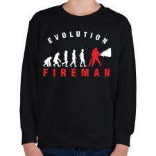 PRINTFASHION Tűzoltós evolúció - Gyerek pulóver - Fekete gyerek pulóver, kardigán