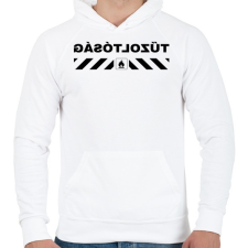 PRINTFASHION tűzoltósag-black - Férfi kapucnis pulóver - Fehér férfi pulóver, kardigán